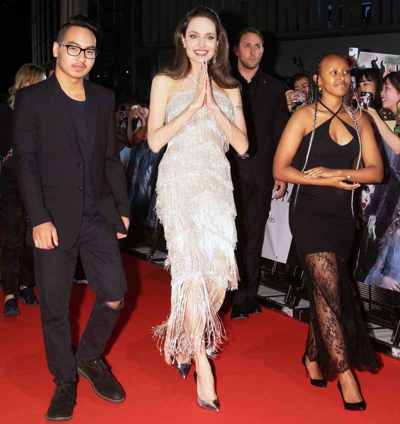 Zahara Jolie-Pitt Angelina Jolie Reunites With Maddox at Maleficent Mistress of Evil Premiere