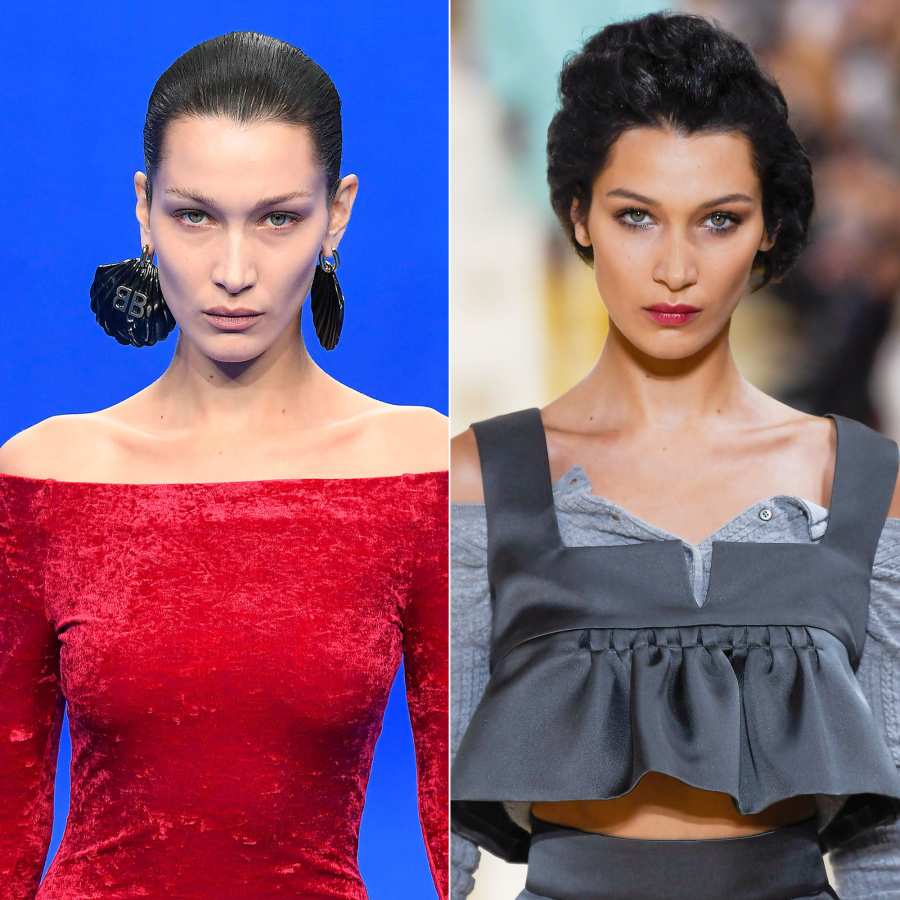 Bella Hadid Hair Change Brown to Black Hair