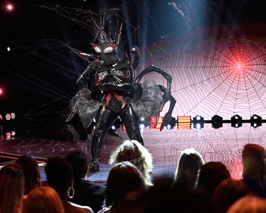 Black Widow Masked Singer Season 2 Two Costume Dress Up Singing Onstage