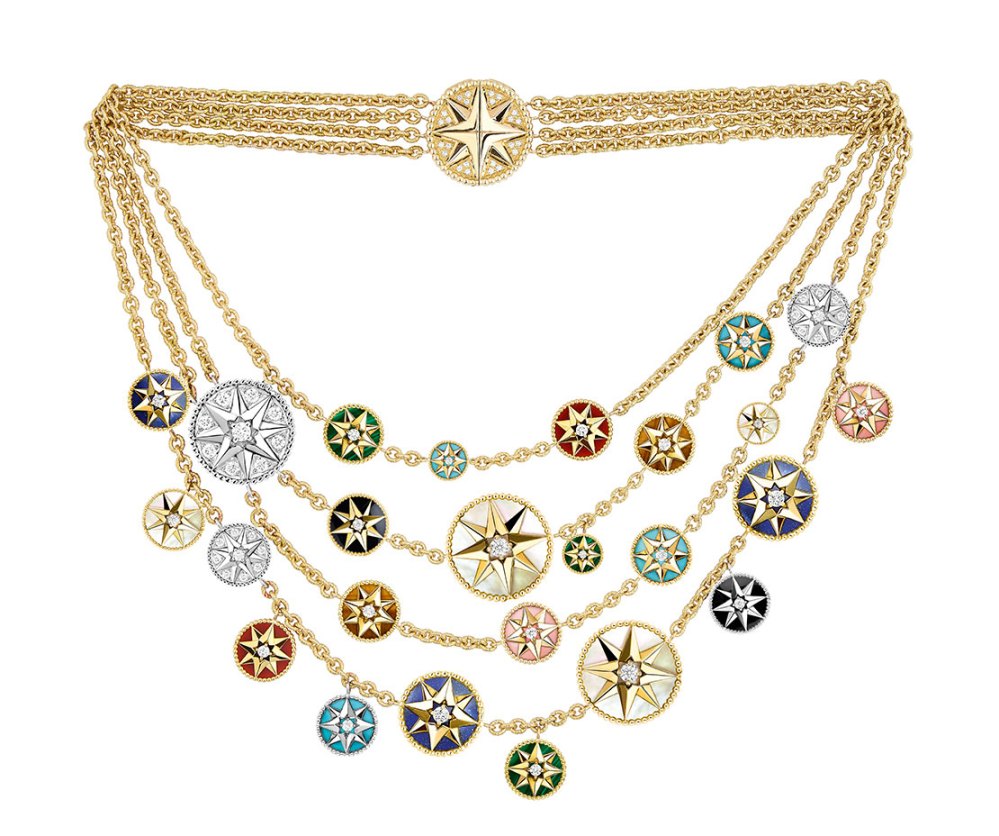 Cara Delevingne Models DIOR ROSE DES VENTS Jewelry Collection