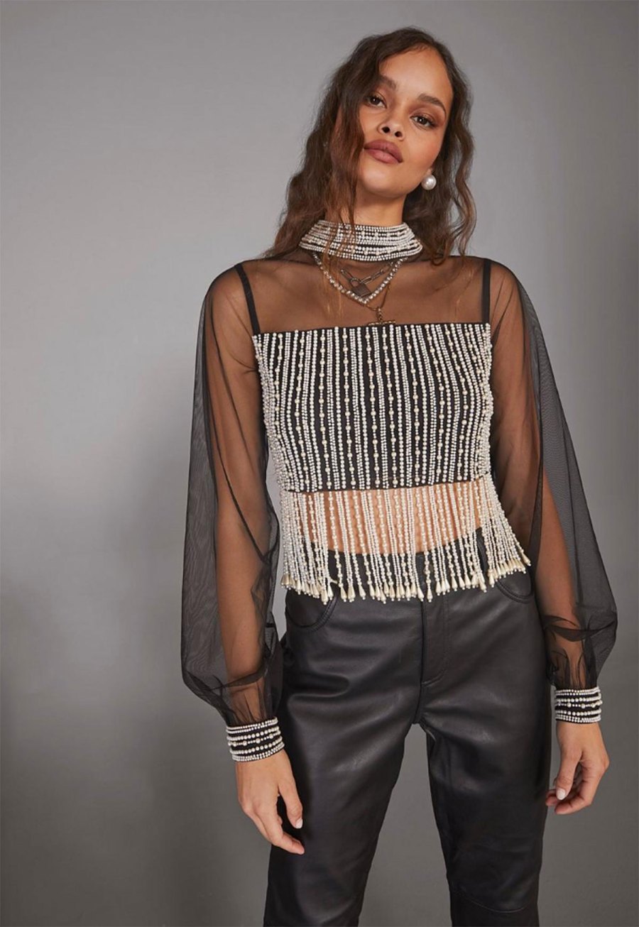 Cara Delevingne x NastyGal Holiday Collection - All or Nothing Pearl Top