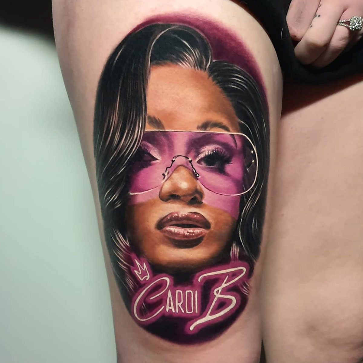 Cardi B Fan Gets Massive Tattoo of the Rapper's Face: Pics