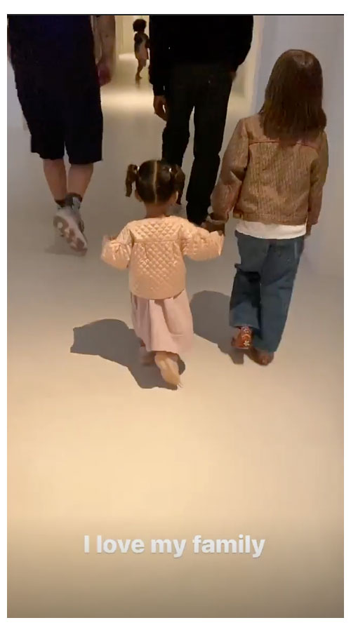 Chicago West walked with Penelope Kim Kardashian Birthday Instagram Story