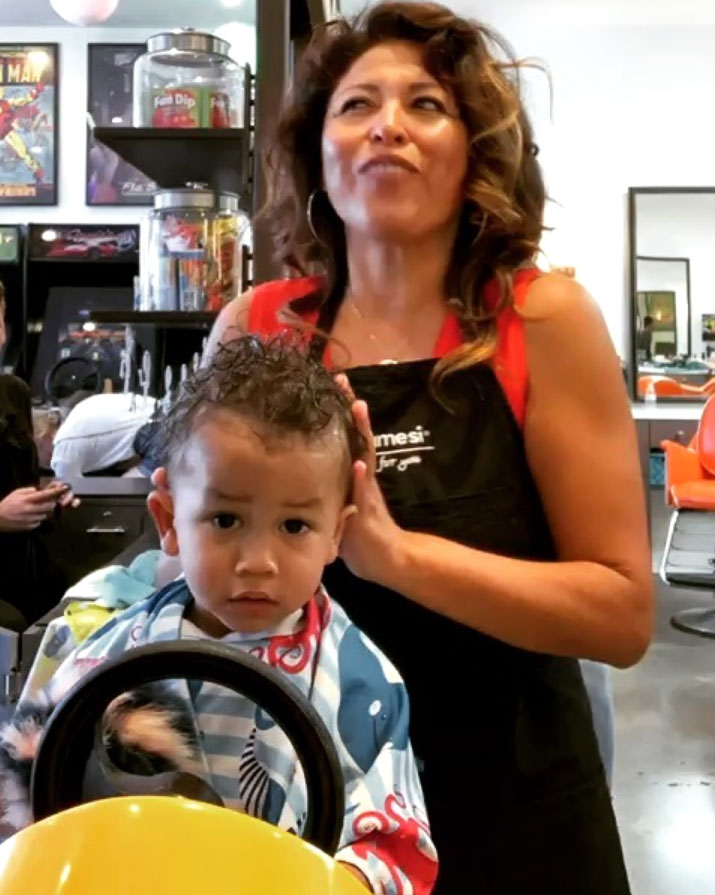 Chrissy Teigen Instagram First Haircut for Miles