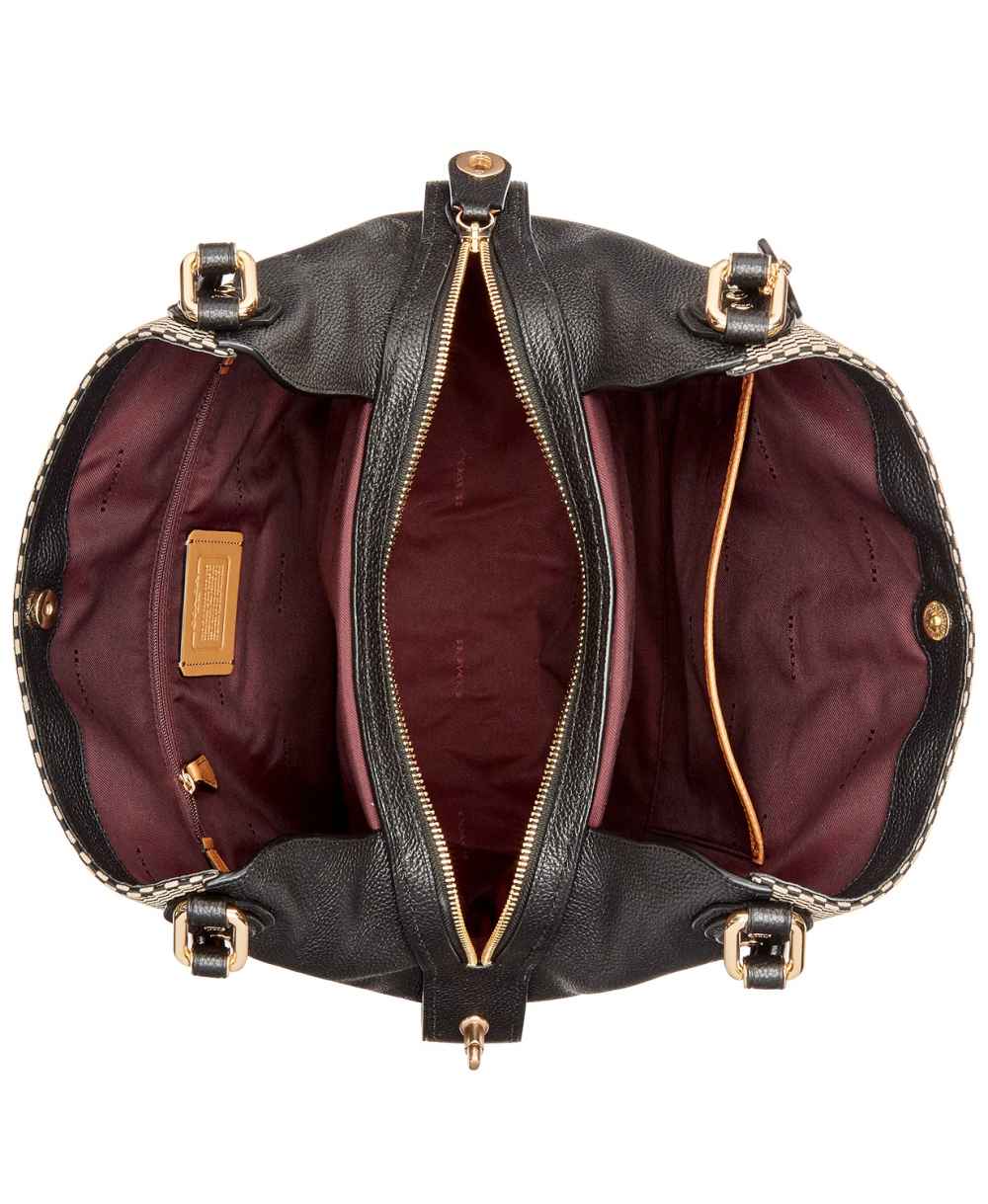Coach Legacy Jacquard Edie 31 Medium Shoulder Bag inside