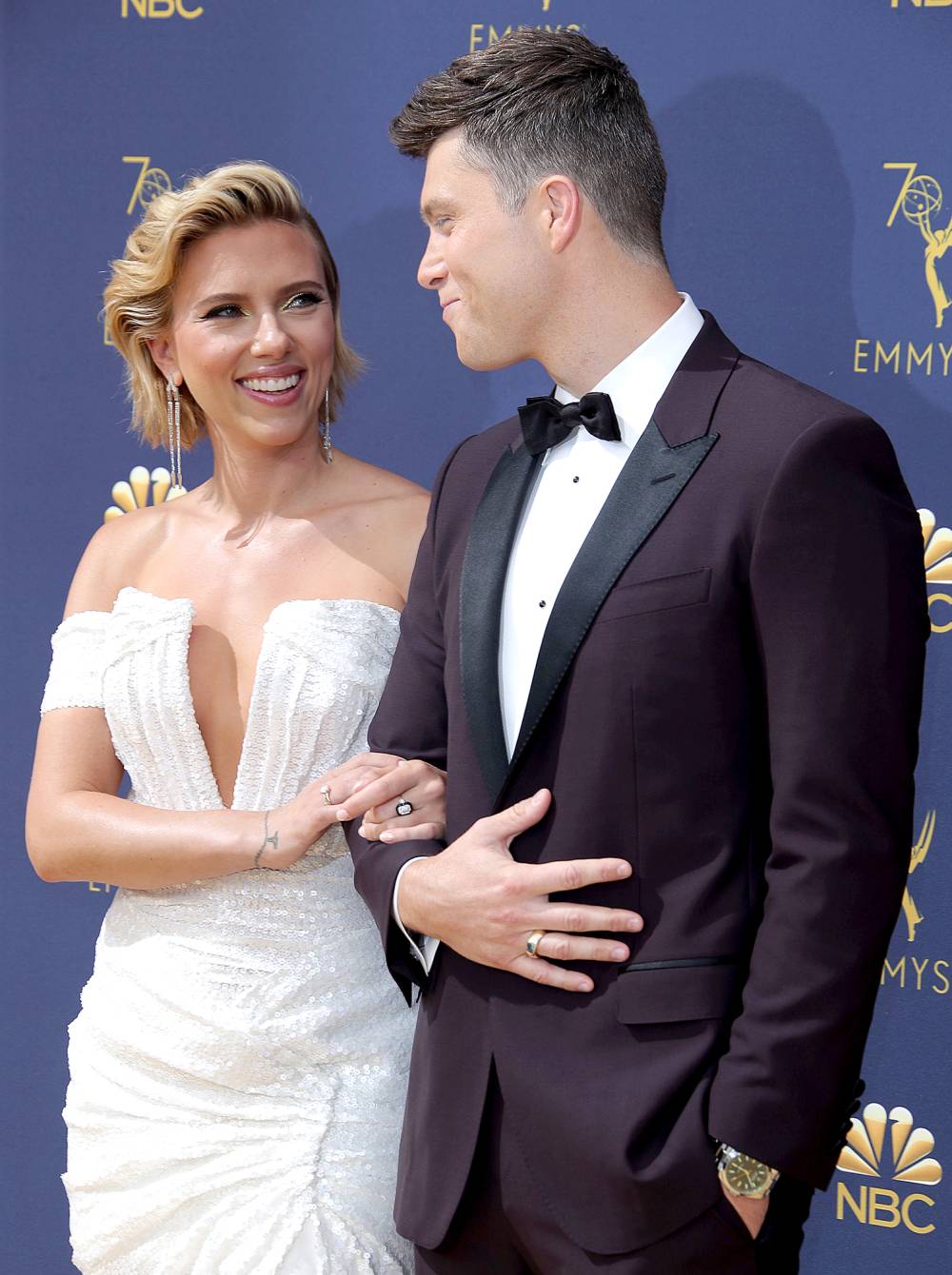 Colin-Jost-Scarlett-Johansson-very-happy