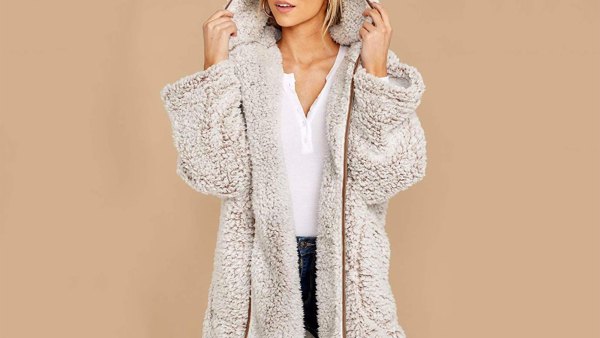 Dokotoo Womens Fuzzy Hooded Cardigan
