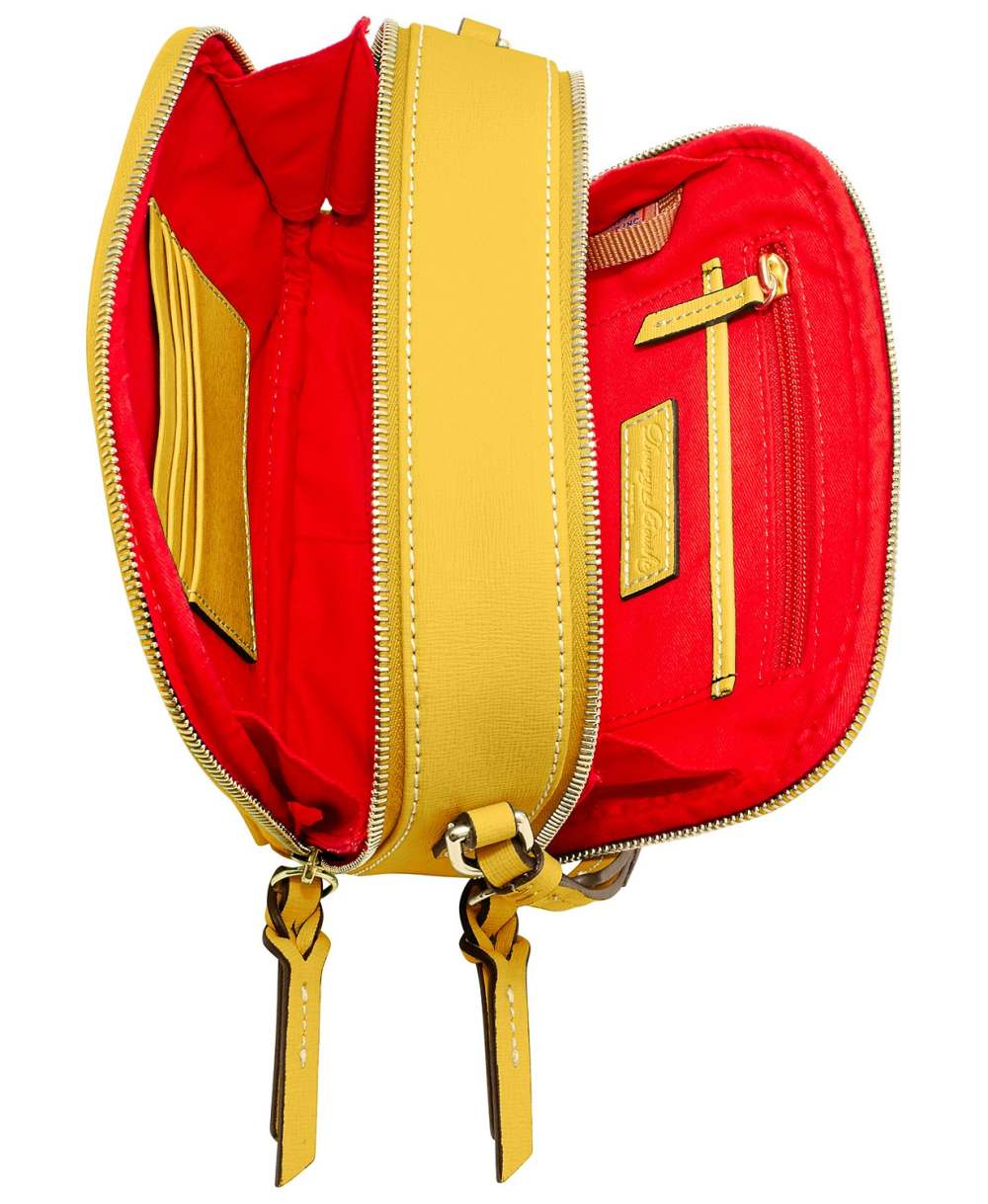 Dooney & Bourke Saffiano Leather Sawyer Crossbody yellow