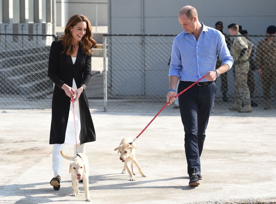 Duchess Kate Prince William Play With Pups on Last Day in Pakistan