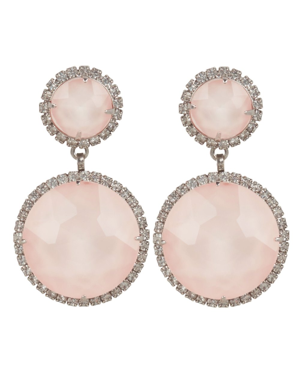 Elizabeth Cole Pink Quartz Drop Earrings