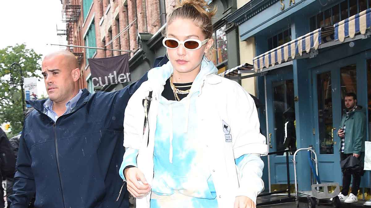 Gigi Hadid in Westley Vintage Sweatsuit