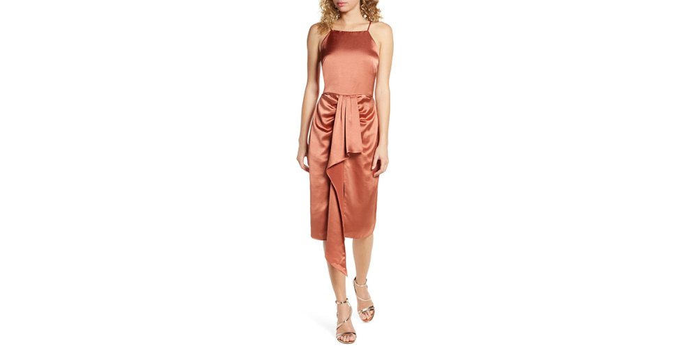 Harlyn-Ruched-Satin-Dress
