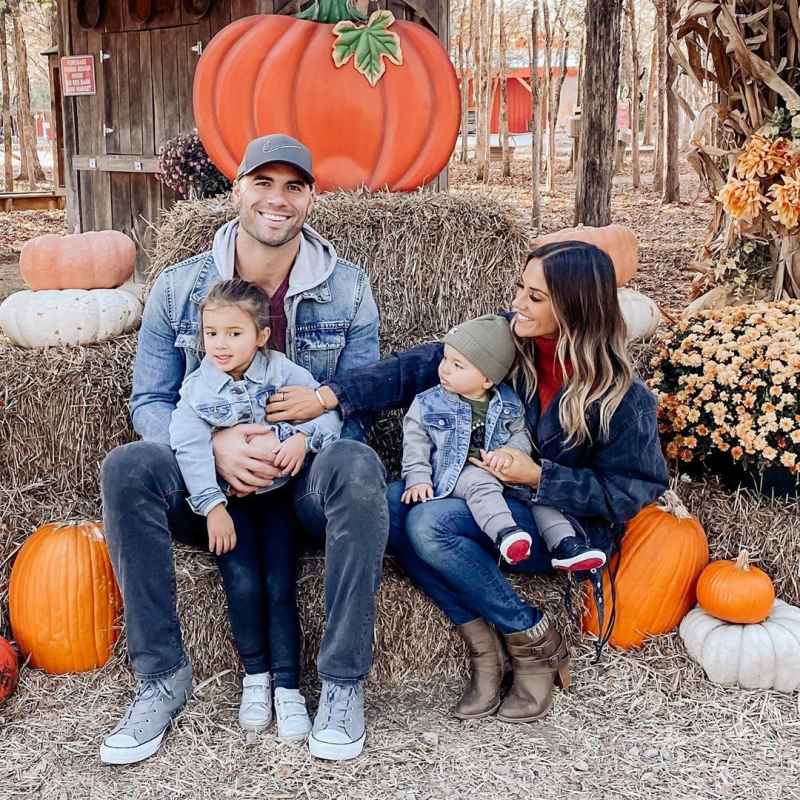 Jana Kramer and Mike Caussin Pumpkin Patch With Kids