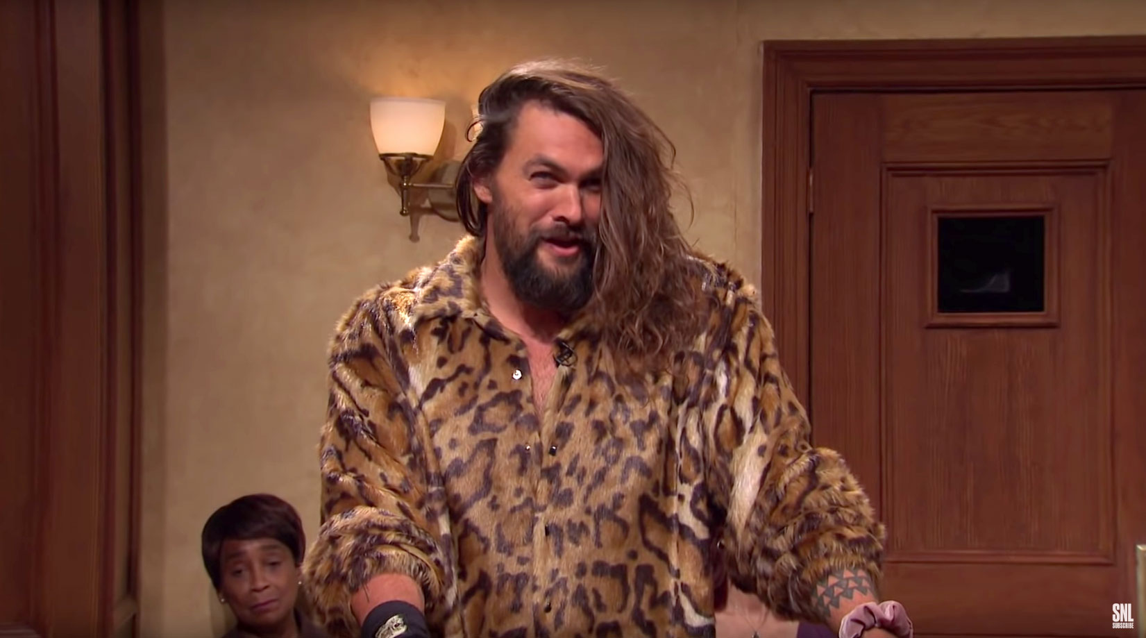 Jason Momoa Makes a Surprise Cameo and Rips Open His Shirt