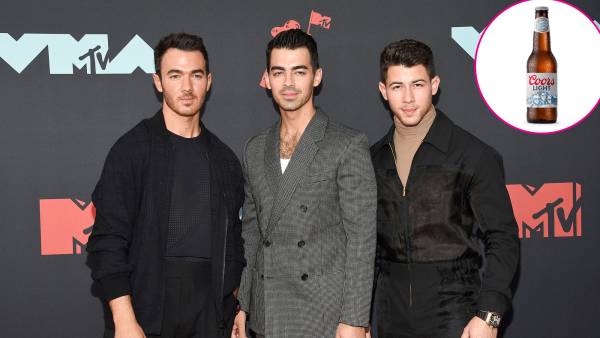 Jonas Brothers Bros Kevin Jonas, Joe Jonas and Nick Jonas Coors Light Beer