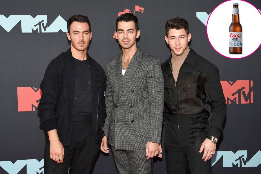 Jonas Brothers Bros Kevin Jonas, Joe Jonas and Nick Jonas Coors Light Beer
