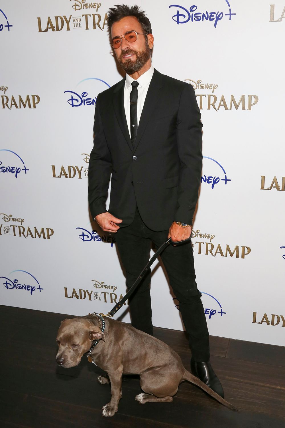 Justin Theroux Recreates ‘Lady and The Tramp’ Moment With Pup Kuma