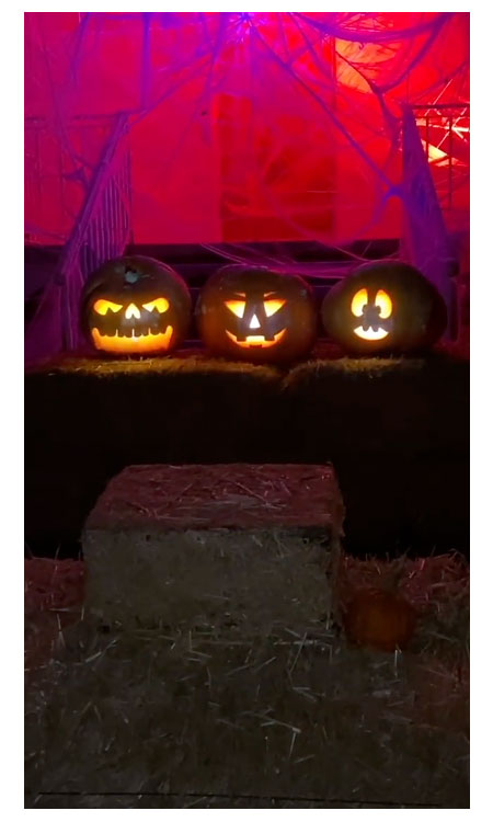 Kanye West and Kim Kardashian Nights of the Jack Fall Family Fun Gallery Halloween Carved Pumpkin