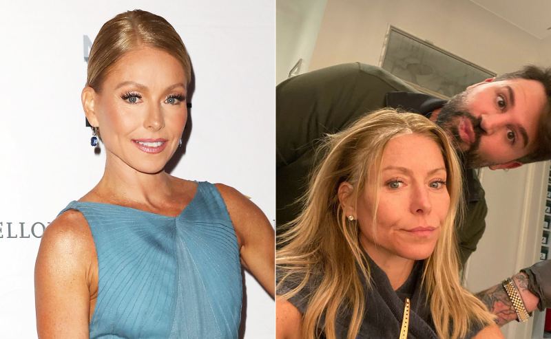 Kelly Ripa Makeup-Free Before and After