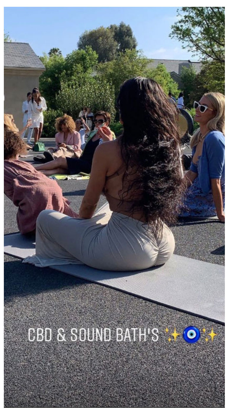 Kim Kardashian Baby Shower CBD Instagram