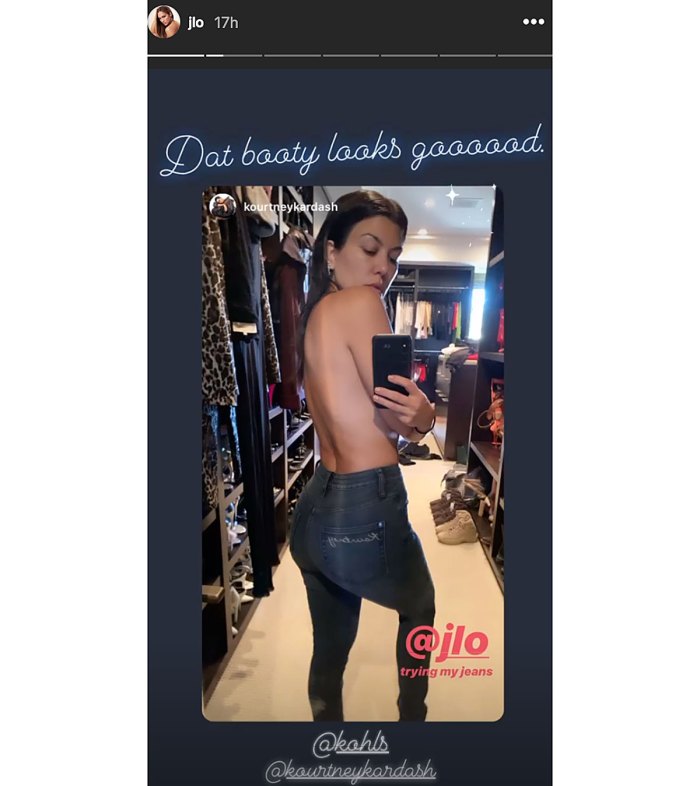 Lopez Tells Kourtney Kardashian 'Dat Booty Looks