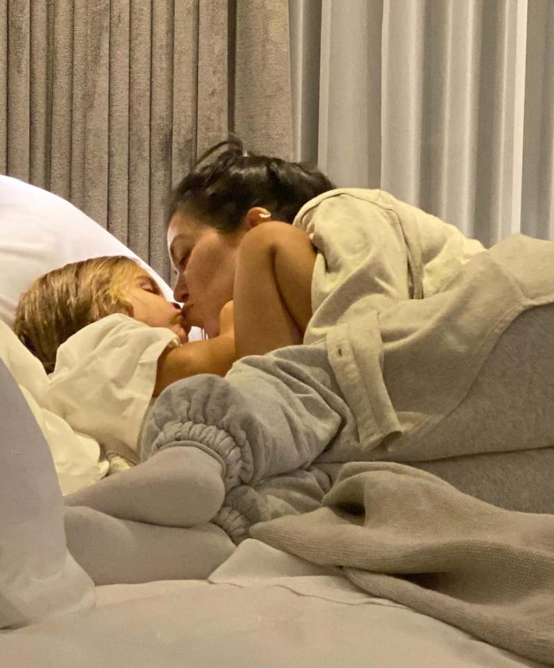 Kourtney Kardashian Kisses Snuggles Son Reign