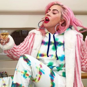 Lady Gaga Tie-Dye Jumpsuit Instagram