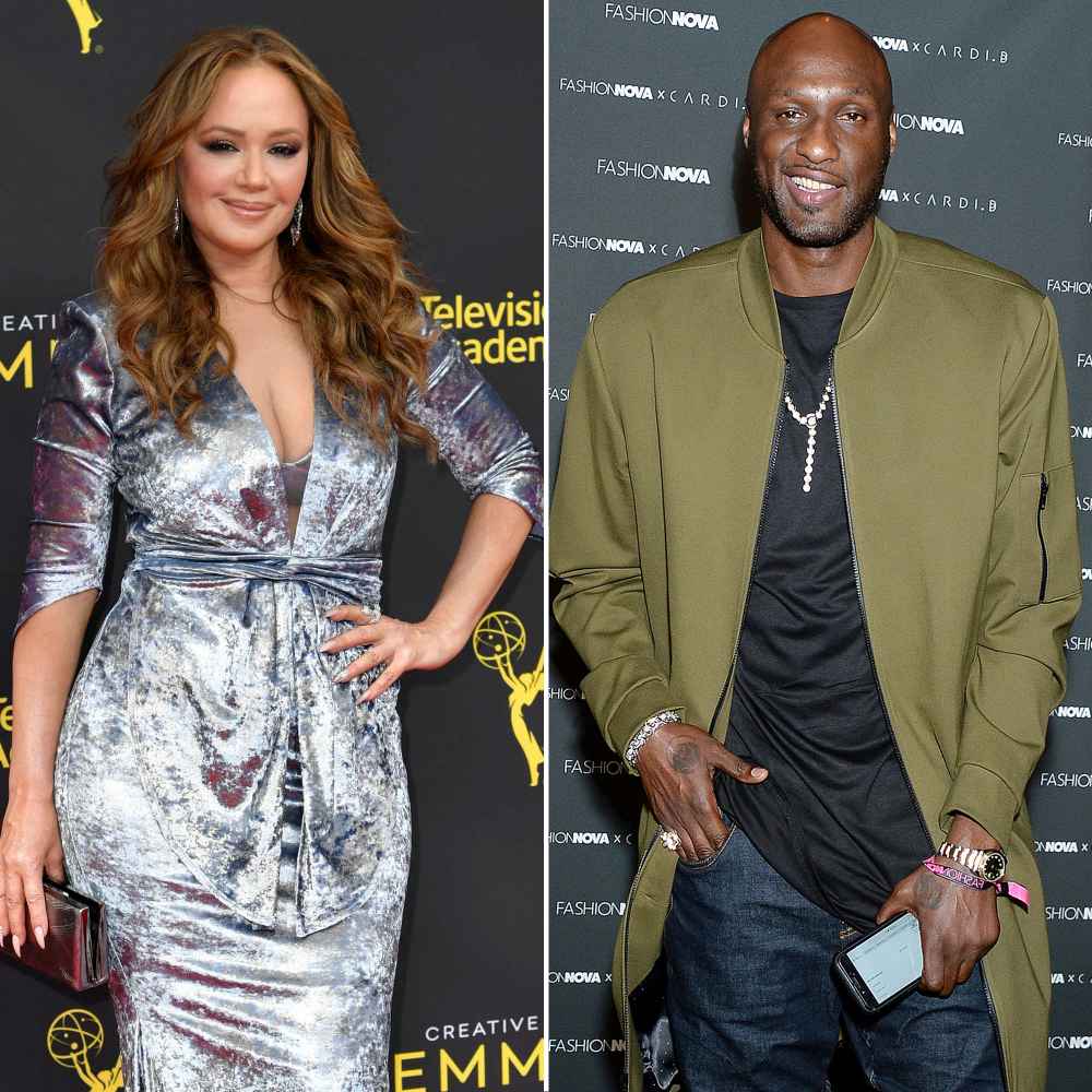 Leah Remini Silver Dress and Lamar Odom Green Jacket Dancing With The Stars DWTS