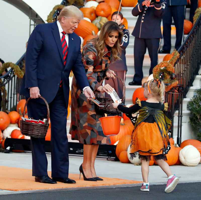 Melania Trump Patterned Dress October 28, 2019