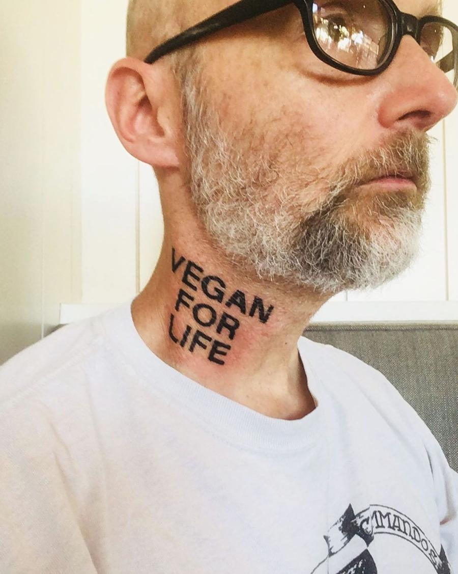 Moby Vegan for Life Tattoo Celebrities with Food Tattoos