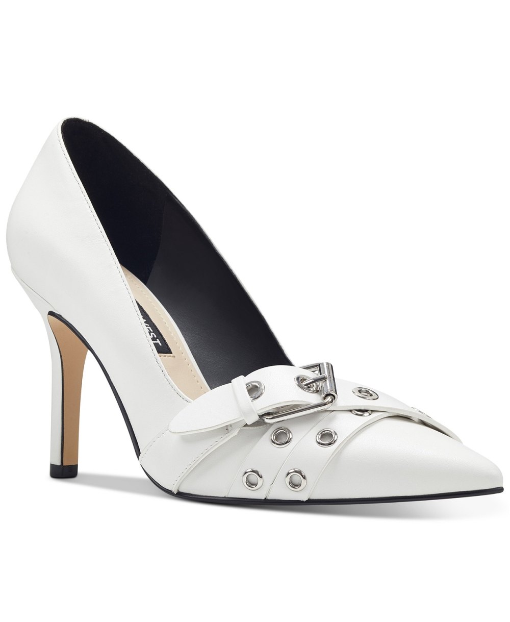 Nine West Mtaya Buckle Pumps white