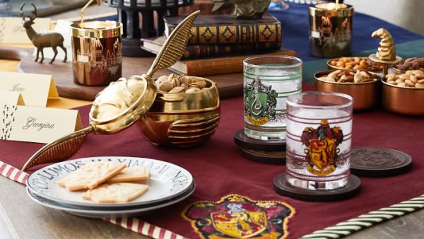 Pottery Barn Unveils New ’Harry Potter' Home Collection: See the Golden Snitch Snack Bowl, Hogwarts Mugs and More
