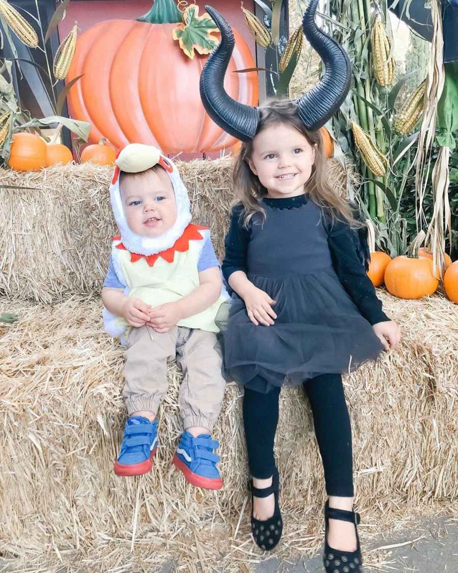 Ali Fedotowsky and Kevin Manno Kids Pumpkin Patch