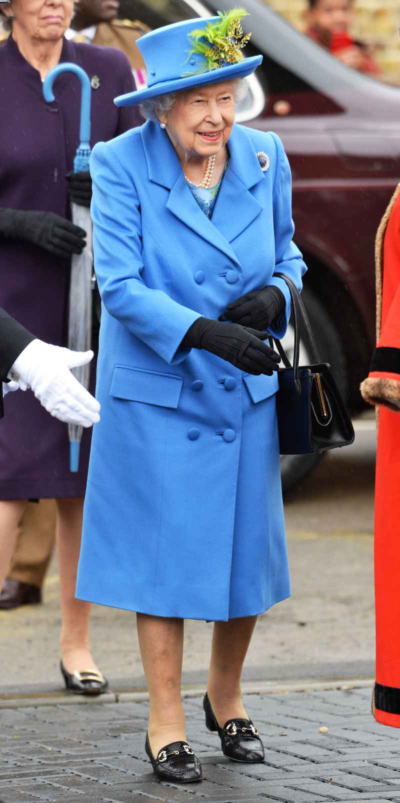 Queen Elizabeth Bright Blue Look October 11, 2019