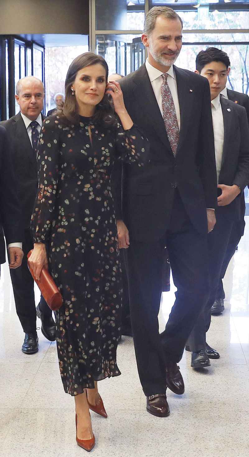 Queen Letizia Polka-Dot Dress October 24, 2019
