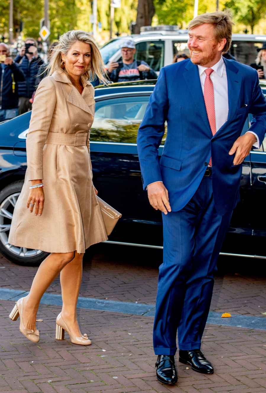 Queen Maxima Beige Coatdress September 30, 2019