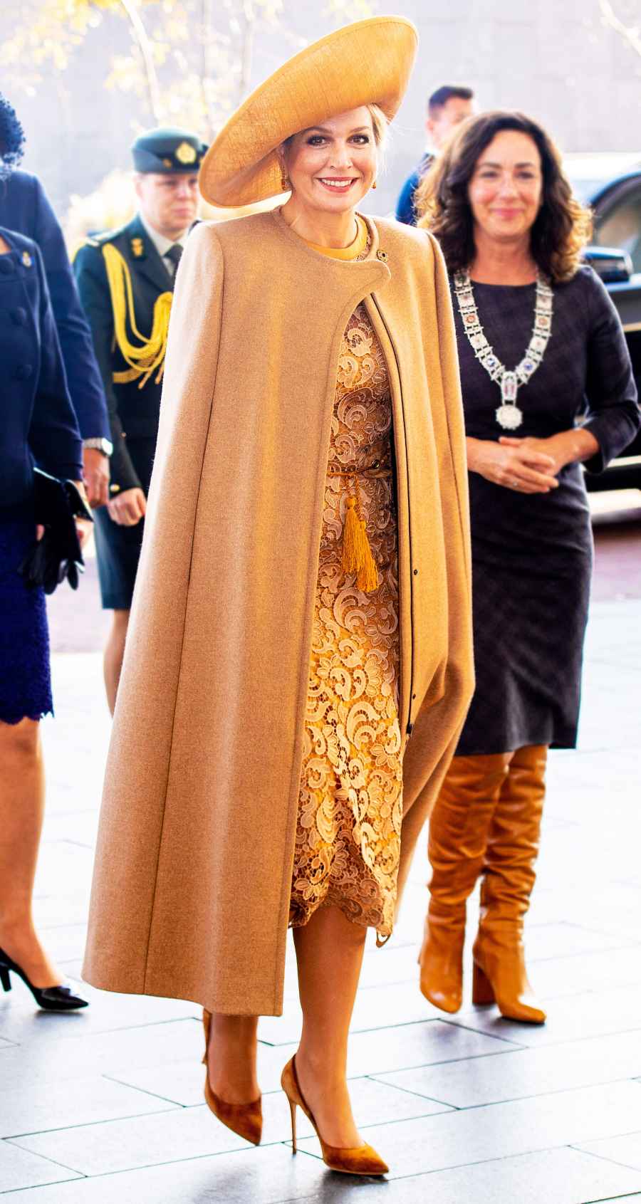 Queen Maxima Monochrome Tan Look October 31, 2019