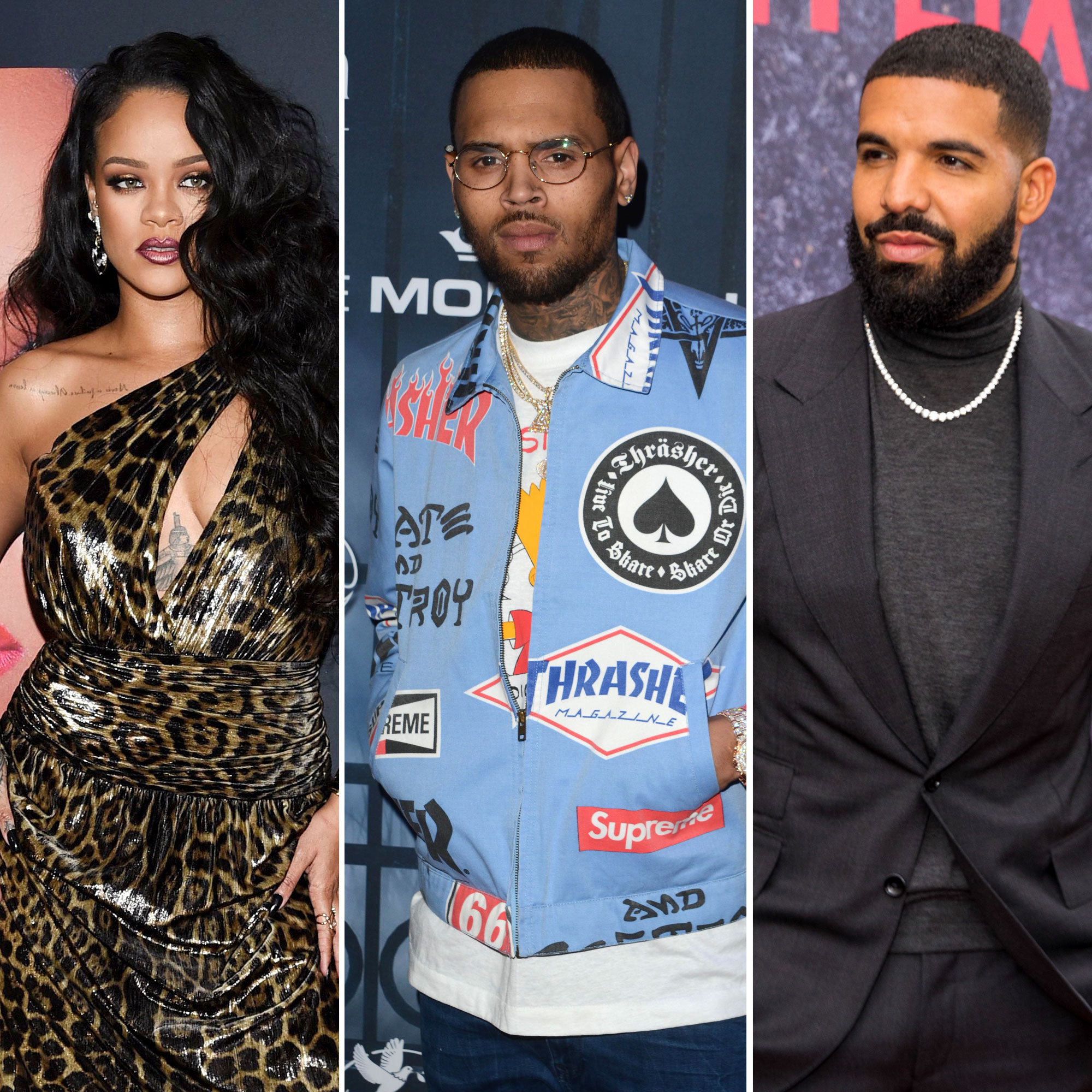Rihanna Chris Brown Celebrate Drake S Birthday Separately