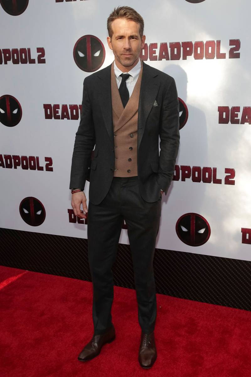 Ryan Reynolds Tailored Suit Deadpool Premiere