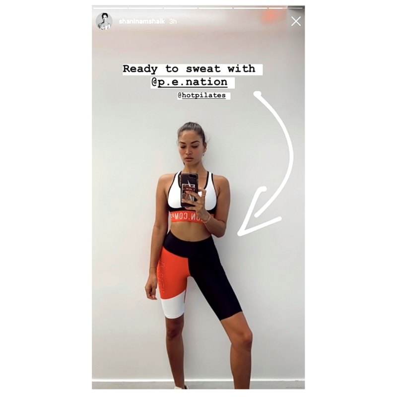 Shanina Shaik Stunned Chic Workout Look Hot Pilates