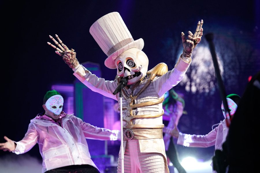 Skeleton Masked Singer Season 2 Two Costume Dress Up Singing Onstage
