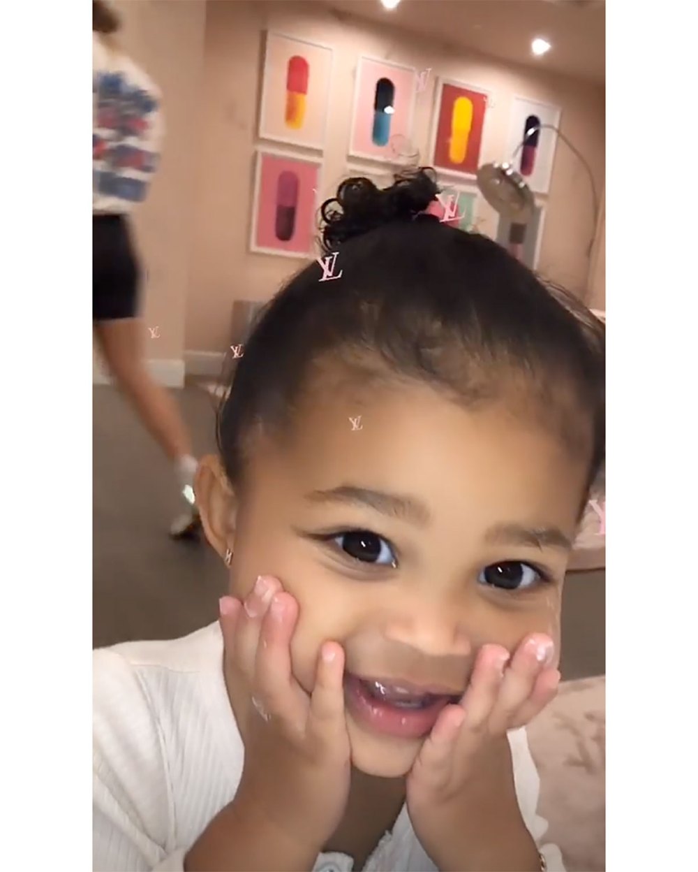 Stormi Plays With Mom Kylie Jenner's New Face Mask
