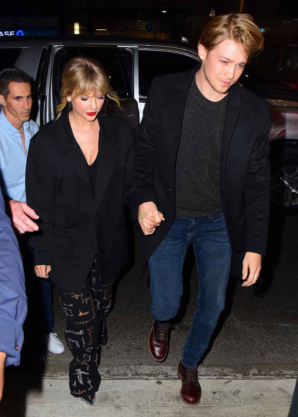 Taylor Swift and Joe Alwyn Holding Hands SNL