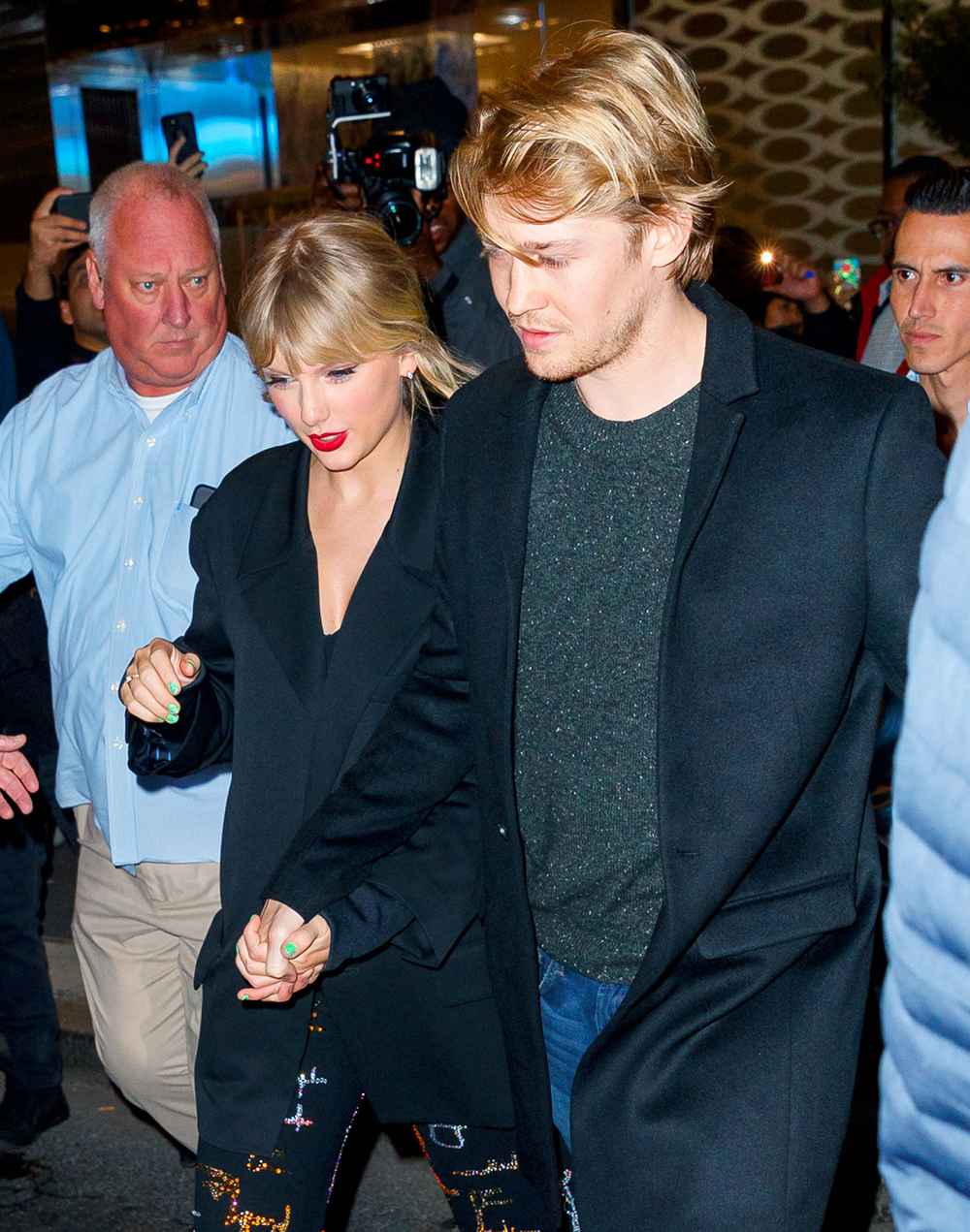 Taylor Swift and Joe Alwyn Holding Hands SNL
