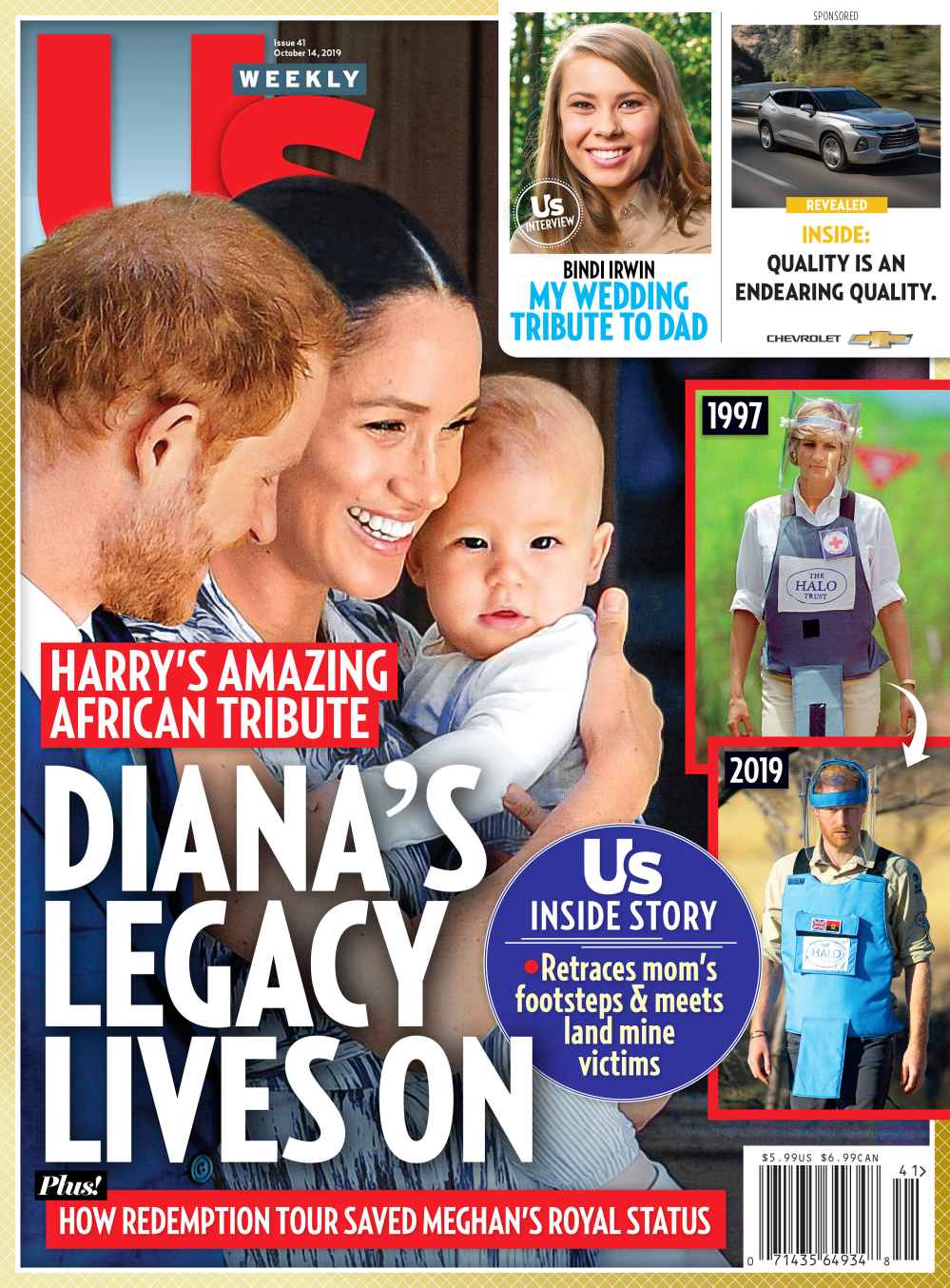 Us Weekly Cover Issue 4119 Duchess Meghan Archie Prince Harry African Tribute to Diana
