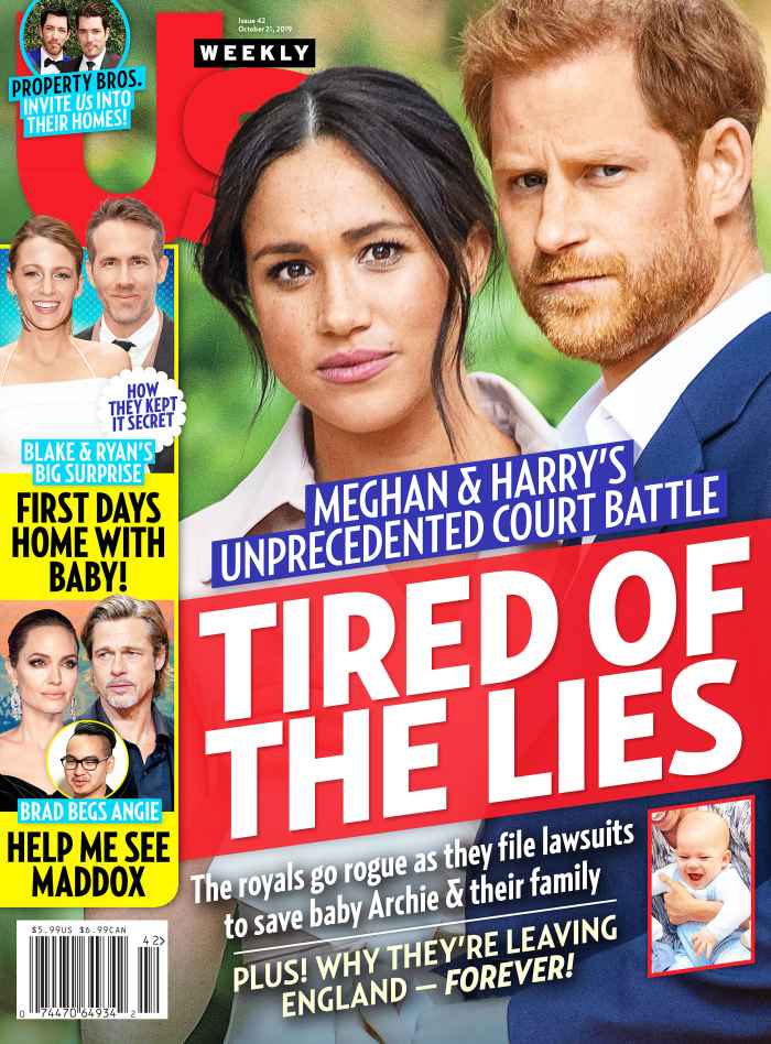 Us Weekly Cover Issue 4219 Duchess Meghan and Prince Harry Court Battle