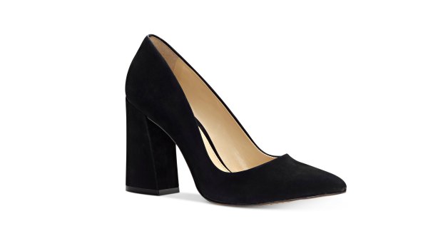 Vince Camuto Talise Pointed Block-Heel Pumps black