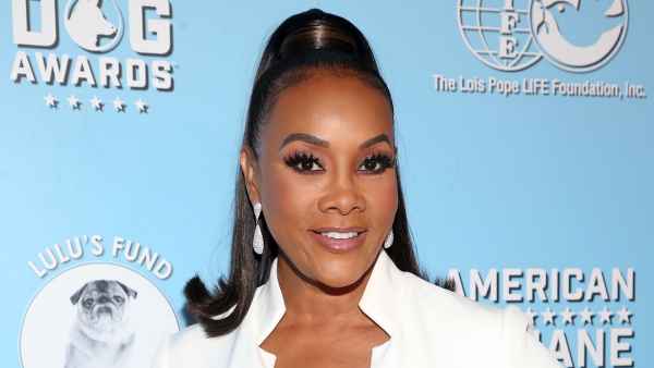 Vivica A. Fox American Humane Hero Dog Awards White Suit Outfit
