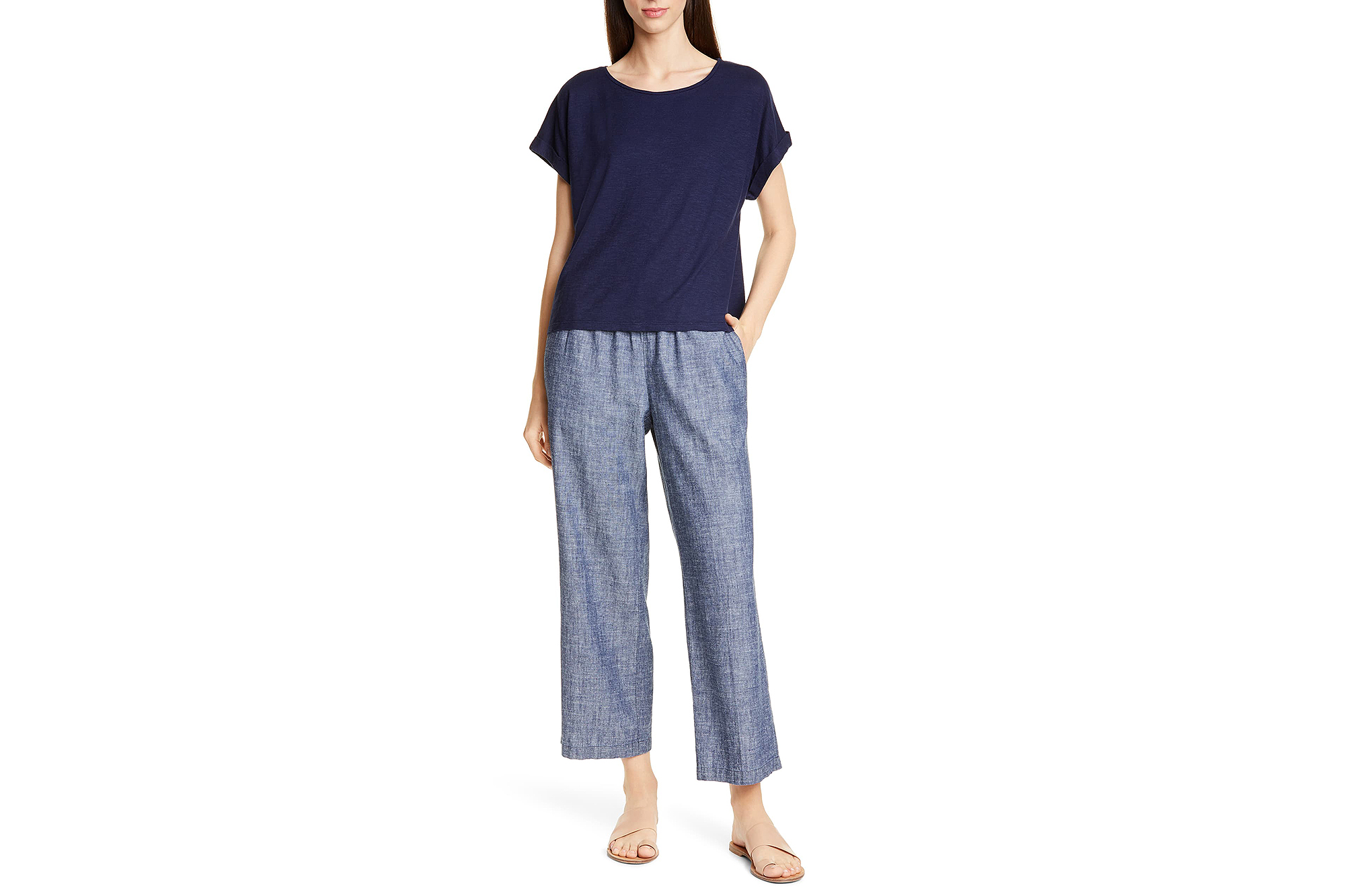 Eileen Fisher Crop Hemp & Organic Cotton Pants