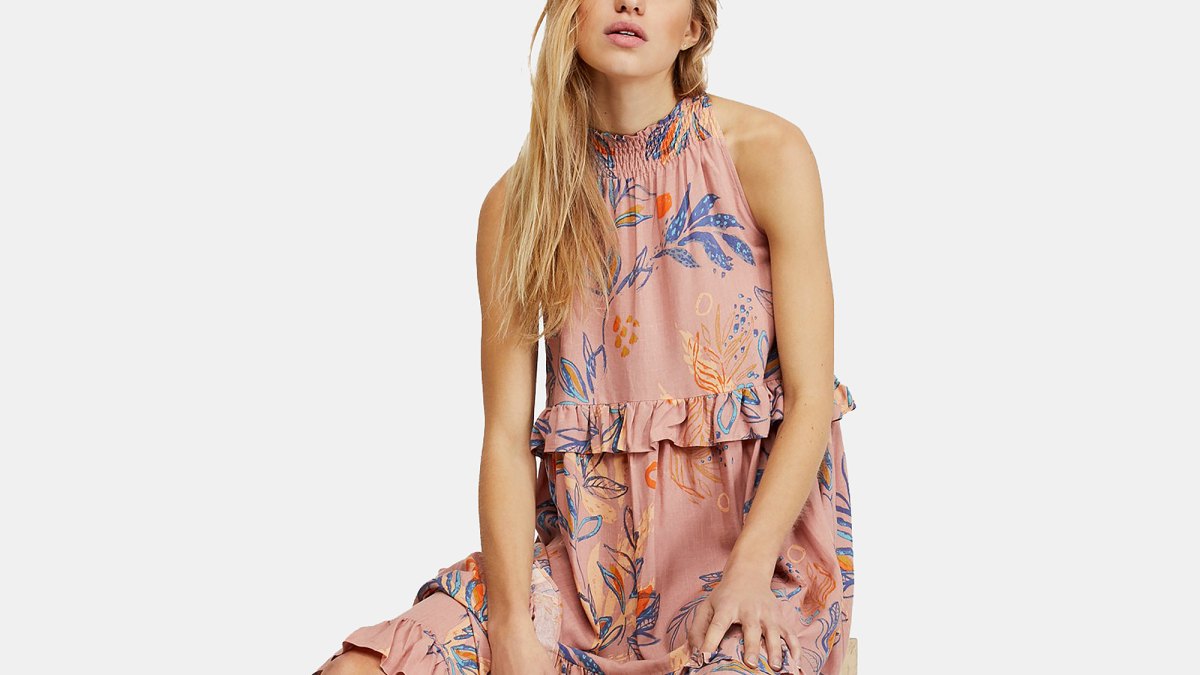 Free People Anita Cotton Printed Maxi Dress